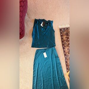 Lulu's Teal Skirt Set